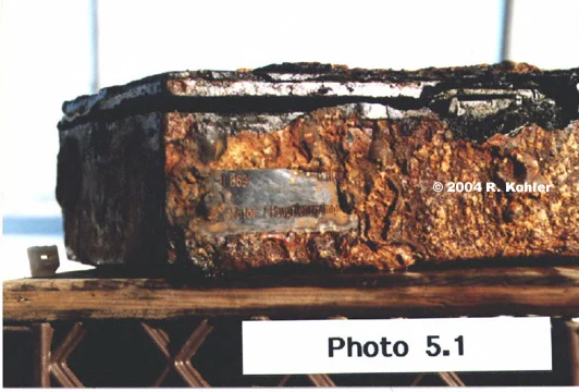 Artifact box with identifying tag